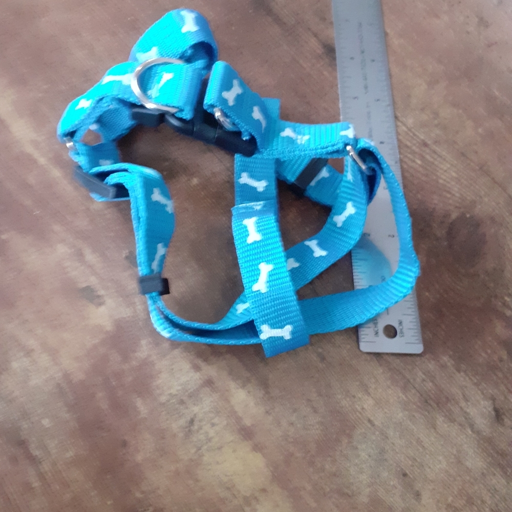 Small dog bone print harness - Picture 2 of 2